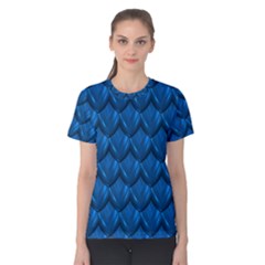 Blue Dragon Snakeskin Skin Snake Wave Chefron Women s Cotton Tee