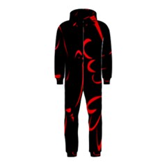 Dove Red Black Fly Animals Bird Hooded Jumpsuit (kids)
