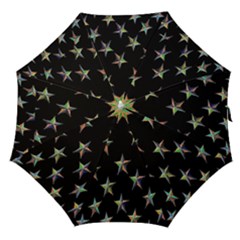 Colorful Gold Star Christmas Straight Umbrellas