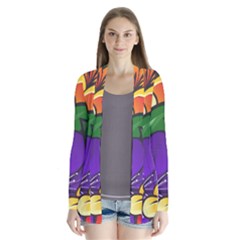 Bright Flowers Floral Sunflower Purple Orange Greeb Red Star Cardigans by Mariart