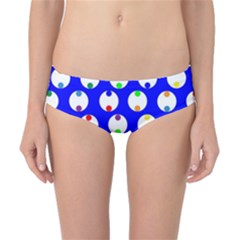 Easter Egg Fabric Circle Blue White Red Yellow Rainbow Classic Bikini Bottoms by Mariart