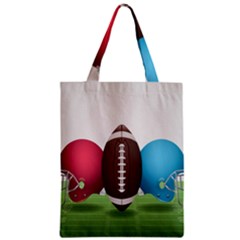 Helmet Ball Football America Sport Red Brown Blue Green Zipper Classic Tote Bag