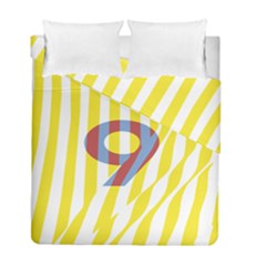 Number 9 Line Vertical Yellow Red Blue White Wae Chevron Duvet Cover Double Side (full/ Double Size) by Mariart