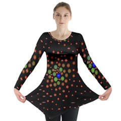 Molecular Chemistry Of Mathematical Physics Small Army Circle Long Sleeve Tunic  by Mariart