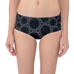 Plane Circle Round Black Hole Space Mid-waist Bikini Bottoms by Mariart