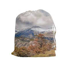 Forest And Snowy Mountains, Patagonia, Argentina Drawstring Pouches (extra Large) by dflcprints
