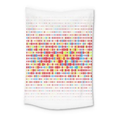 Random Sized Cube Multiple Plaid Color Rainbow Small Tapestry by Mariart