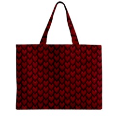 Red Snakeskin Snak Skin Animals Zipper Mini Tote Bag by Mariart