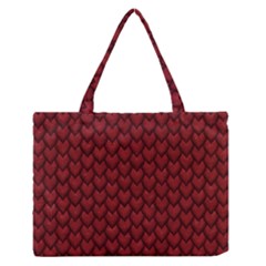 Red Snakeskin Snak Skin Animals Medium Zipper Tote Bag by Mariart