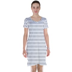 Renelle Box Waves Chevron Wave Line Short Sleeve Nightdress