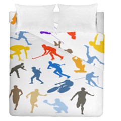 Sport Player Playing Duvet Cover Double Side (queen Size) by Mariart