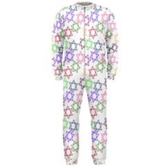 Star Space Color Rainbow Pink Purple Green Yellow Light Neons Onepiece Jumpsuit (men) 