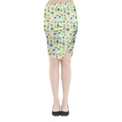 Kids Football Players Playing Sports Star Midi Wrap Pencil Skirt by Mariart