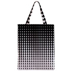 Triangle Black White Wave Chevron Zipper Classic Tote Bag by Mariart