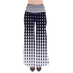 Triangle Black White Wave Chevron Pants by Mariart