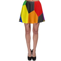 Team Soccer Coming Out Tease Ball Color Rainbow Sport Skater Skirt by Mariart