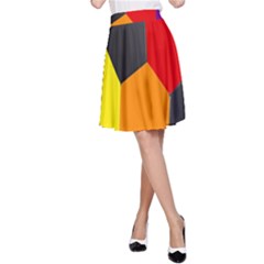 Team Soccer Coming Out Tease Ball Color Rainbow Sport A-line Skirt by Mariart
