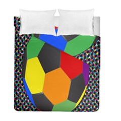 Team Soccer Coming Out Tease Ball Color Rainbow Sport Duvet Cover Double Side (full/ Double Size)