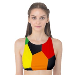 Team Soccer Coming Out Tease Ball Color Rainbow Sport Tank Bikini Top by Mariart