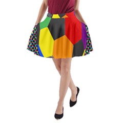 Team Soccer Coming Out Tease Ball Color Rainbow Sport A-line Pocket Skirt by Mariart
