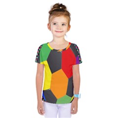 Team Soccer Coming Out Tease Ball Color Rainbow Sport Kids  One Piece Tee