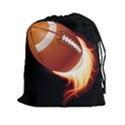 Super Football American Sport Fire Drawstring Pouches (XXL) View1