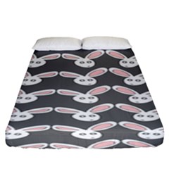 Tagged Bunny Illustrator Rabbit Animals Face Fitted Sheet (king Size) by Mariart