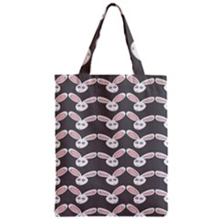 Tagged Bunny Illustrator Rabbit Animals Face Zipper Classic Tote Bag