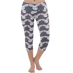 Tagged Bunny Illustrator Rabbit Animals Face Capri Yoga Leggings