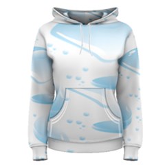 Water Drops Bubbel Rain Blue Circle Women s Pullover Hoodie by Mariart