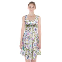 Twigs And Floral Pattern Racerback Midi Dress by Coelfen