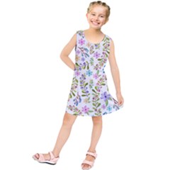 Twigs And Floral Pattern Kids  Tunic Dress by Coelfen