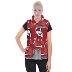 Lights Women s Button Up Puffer Vest by ValentinaDesign
