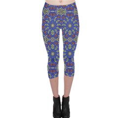 Colorful Ethnic Design Capri Leggings  by dflcprintsclothing