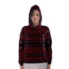 Dark Tiled Pattern Hooded Wind Breaker (women) by linceazul