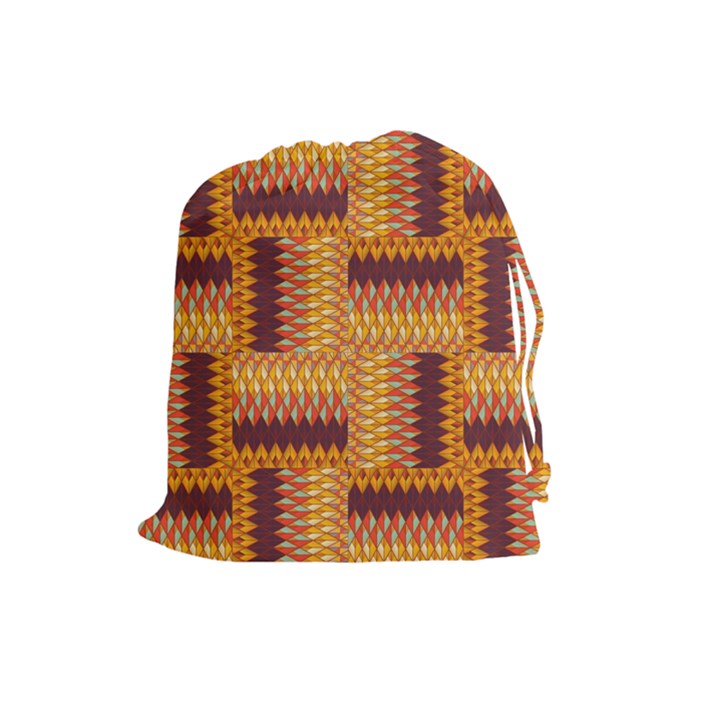 Geometric Pattern Drawstring Pouches (Large) 