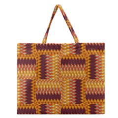 Geometric Pattern Zipper Large Tote Bag by linceazul