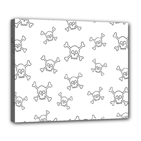 Skull Pattern Deluxe Canvas 24  X 20   by ValentinaDesign