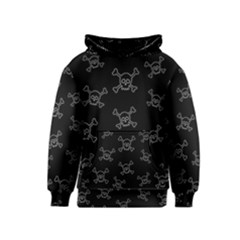 Skull Pattern Kids  Pullover Hoodie by ValentinaDesign