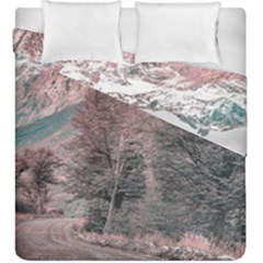 Gravel Empty Road Parque Nacional Los Glaciares Patagonia Argentina Duvet Cover Double Side (king Size) by dflcprints