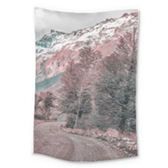 Gravel Empty Road Parque Nacional Los Glaciares Patagonia Argentina Large Tapestry by dflcprints