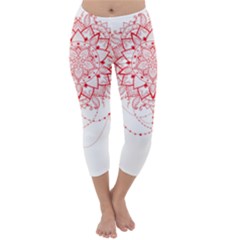 Mandala Pretty Design Pattern Capri Winter Leggings  by Nexatart