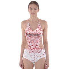 Mandala Pretty Design Pattern Cut-out One Piece Swimsuit by Nexatart