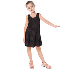 Skull Pattern Kids  Sleeveless Dress by ValentinaDesign