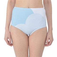 Cloud Sky Blue Decorative Symbol High-waist Bikini Bottoms by Nexatart