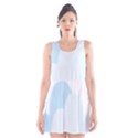 Cloud Sky Blue Decorative Symbol Scoop Neck Skater Dress View1