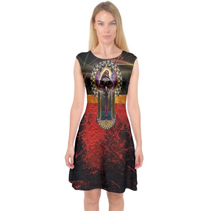  Growing the Galaxy  - Capsleeve Midi Dress