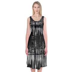 City Panorama Midi Sleeveless Dress by Valentinaart