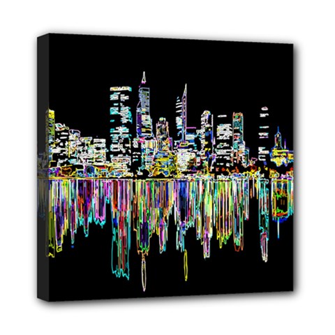 City Panorama Mini Canvas 8  X 8 