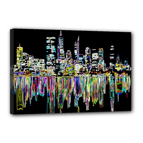 City Panorama Canvas 18  X 12  by Valentinaart